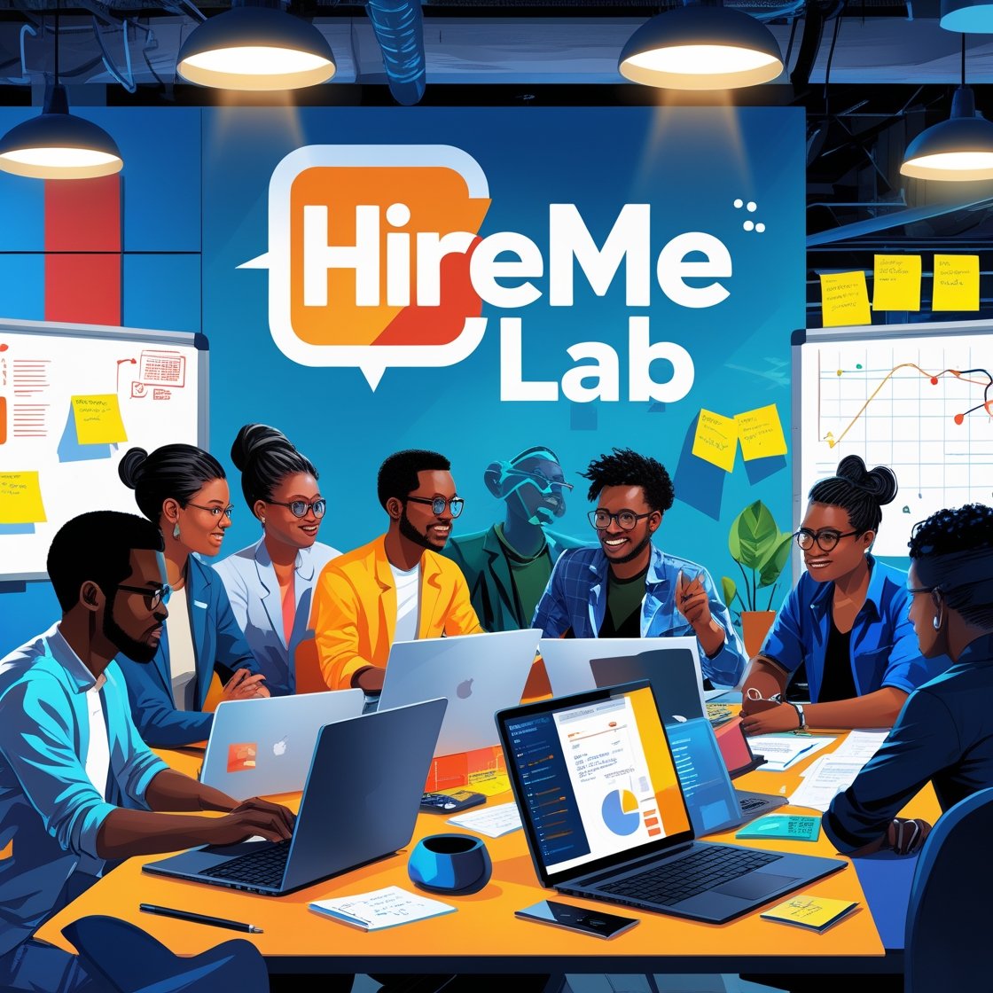 L'équipe HireMe Lab en pleine action